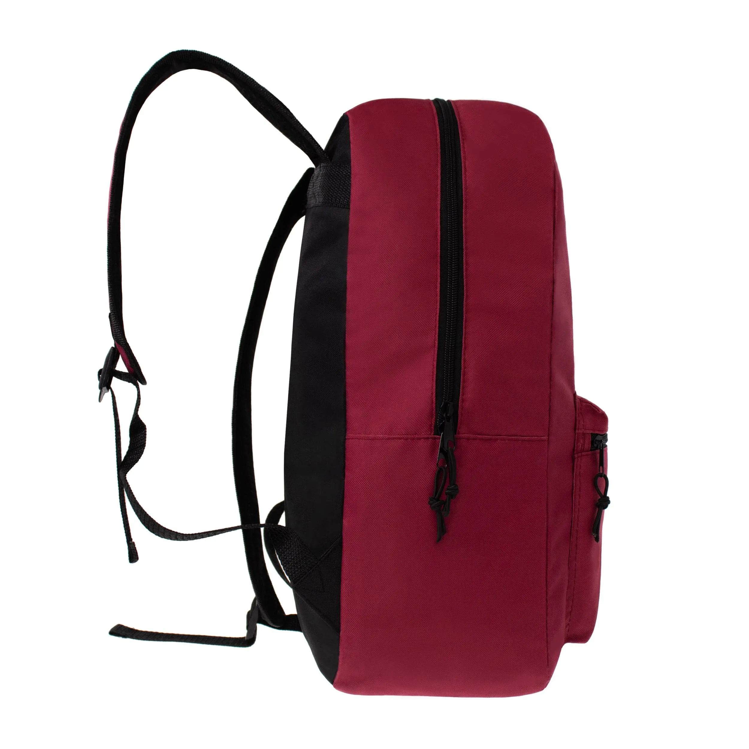 15" Kids Basic Wholesale Backpack in 12 Colors- Bulk Case of 24