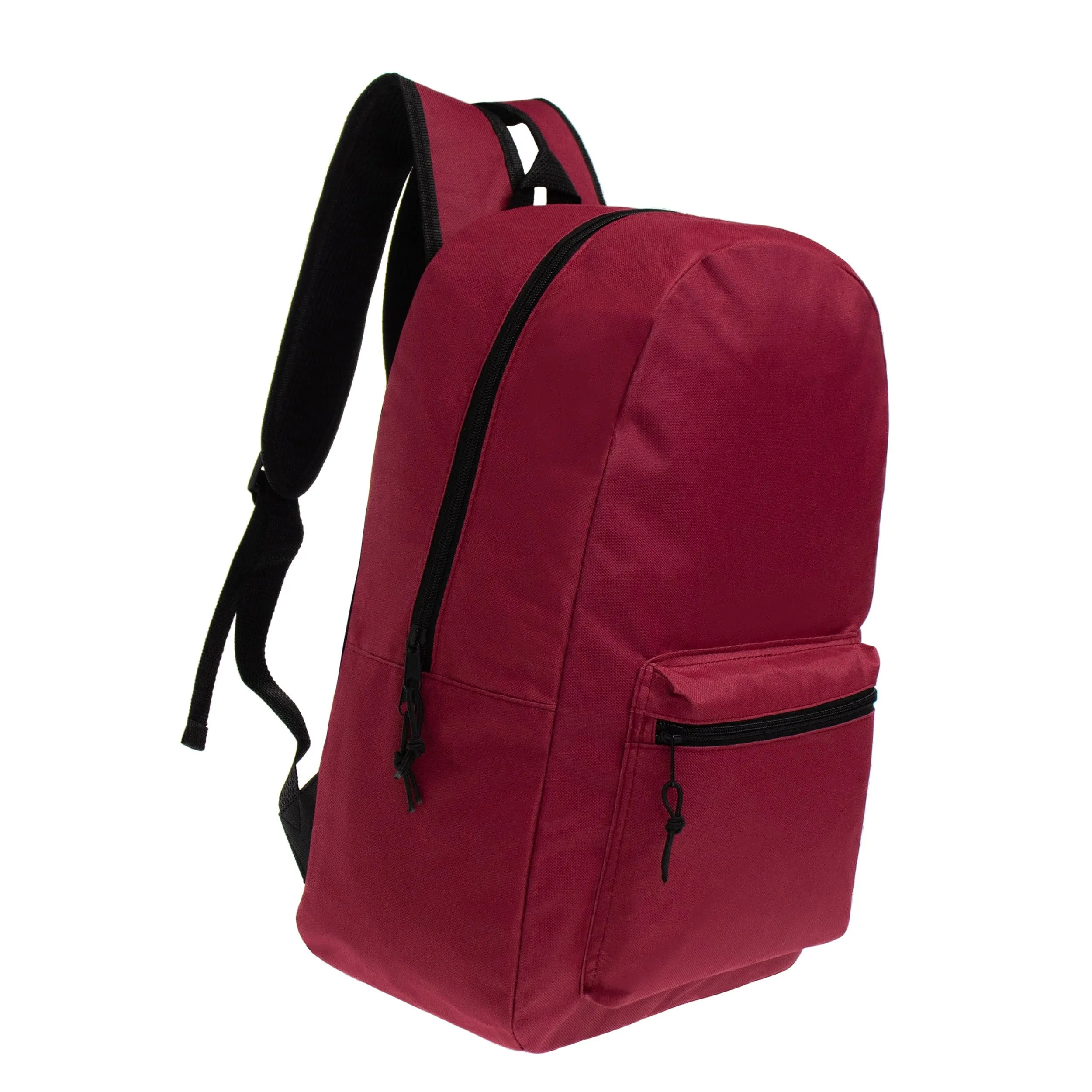 15" Kids Basic Wholesale Backpack in 12 Colors- Bulk Case of 24