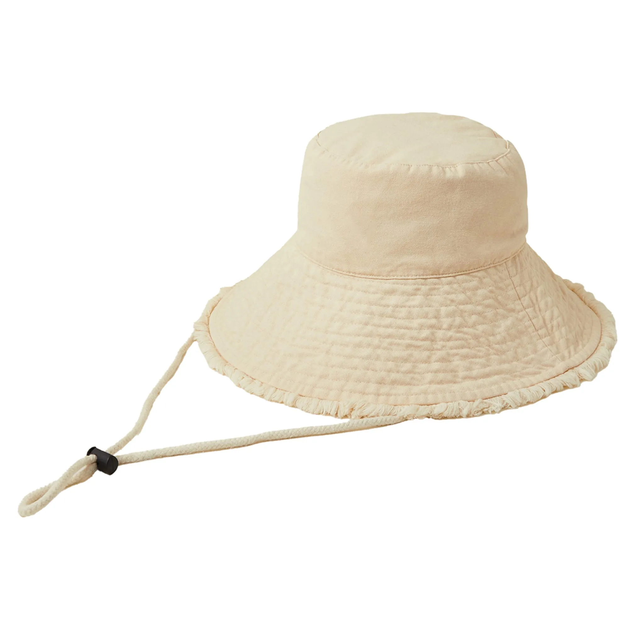 Accessorize London Women's Lace Trim Bucket Hat Natural