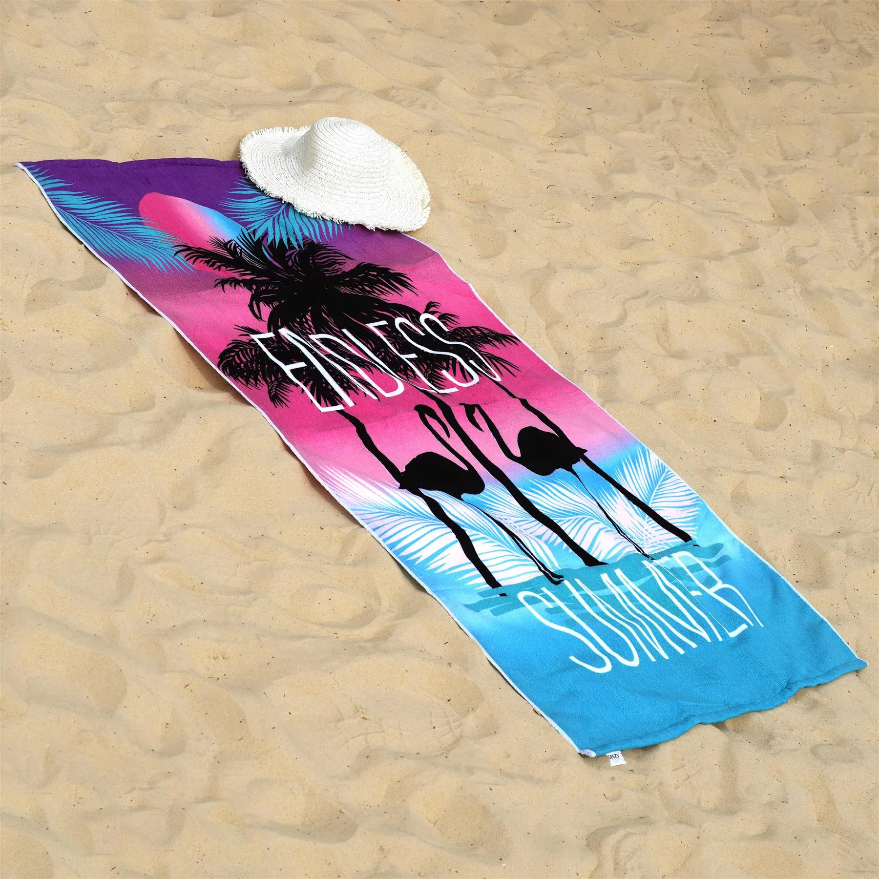 Beach Bath Towel Flamingo Design Microfibre Towel