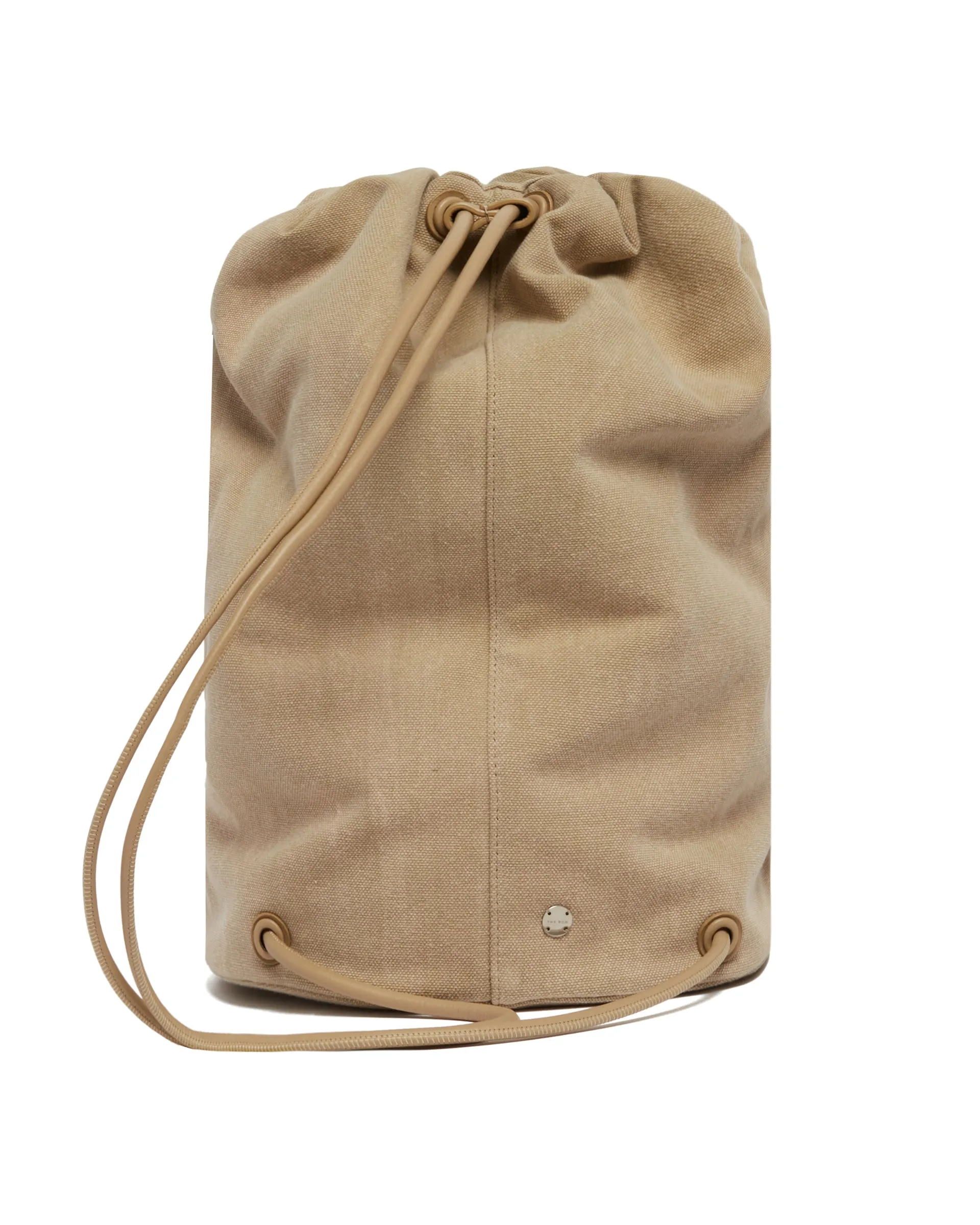 Beige Leather Backpack