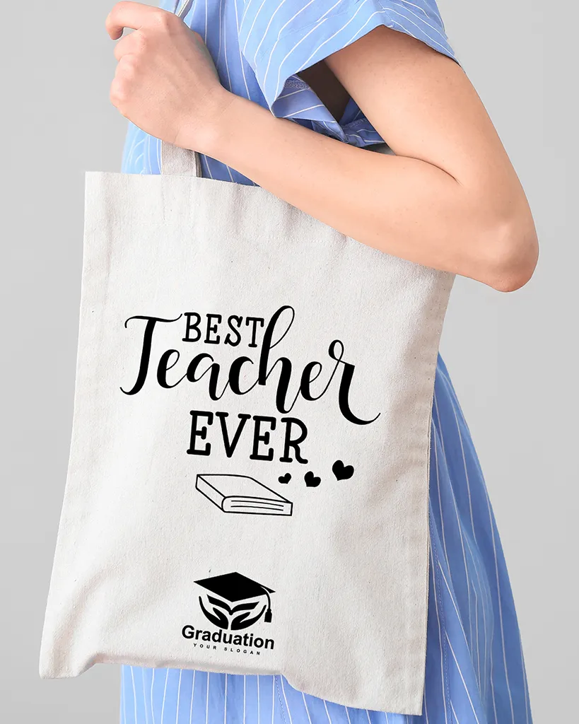 Best Teacher Ever Customizable Tote Bag - Teacher's Tote Bags