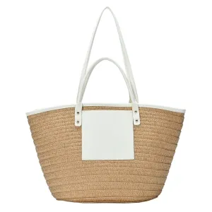 BGT4560 Straw front Pocket  Handbag