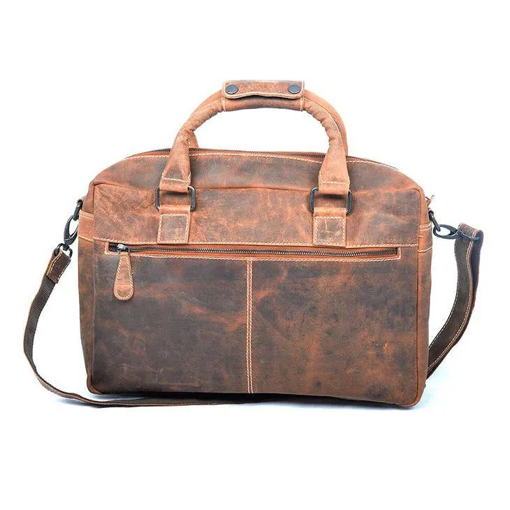 Brandon Spacious Buffalo Leather Shoulder Bag