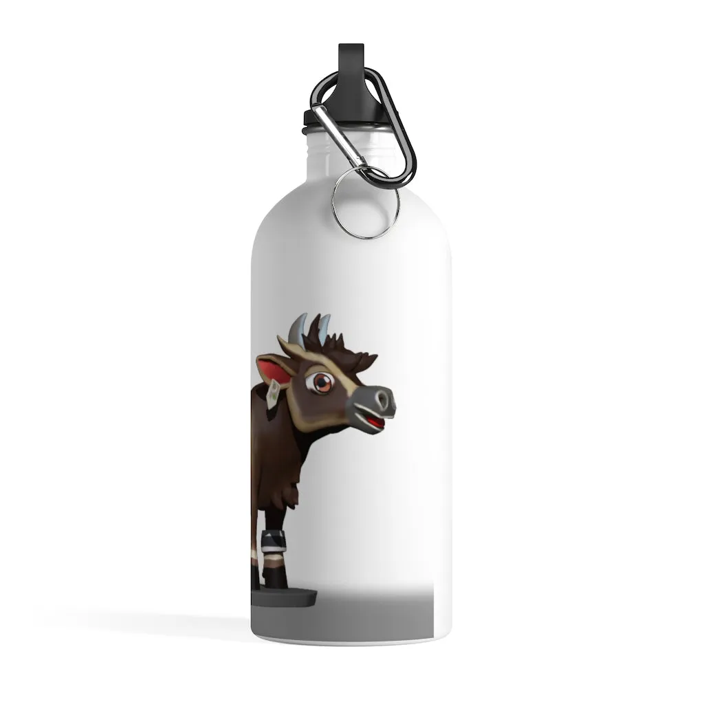 Brown Cow Skin Stainless Steel Water Bottle