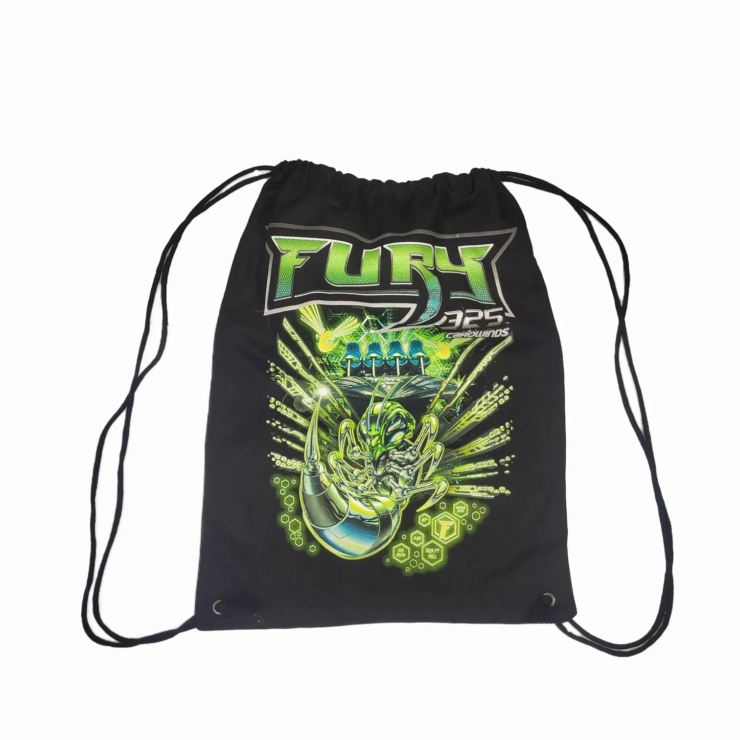 Carowinds Fury 325 Attack Drawstring Backpack