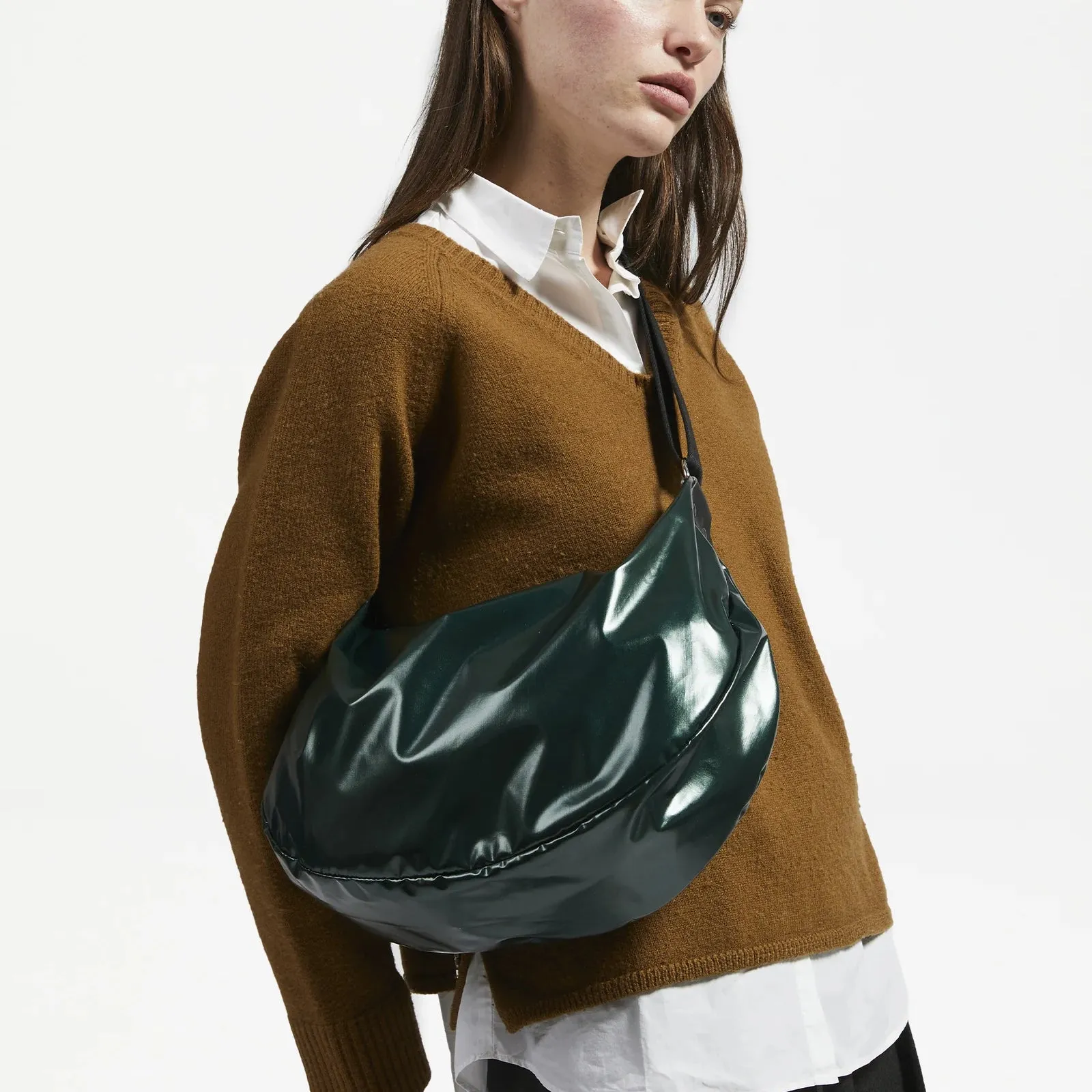 CHARLIE LIGHT TRICOLORE HALF-MOON BAG