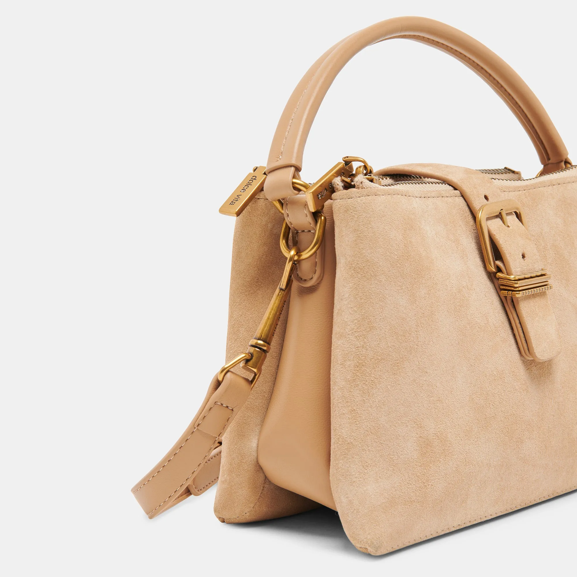 CHARLY CROSSBODY TAN SUEDE