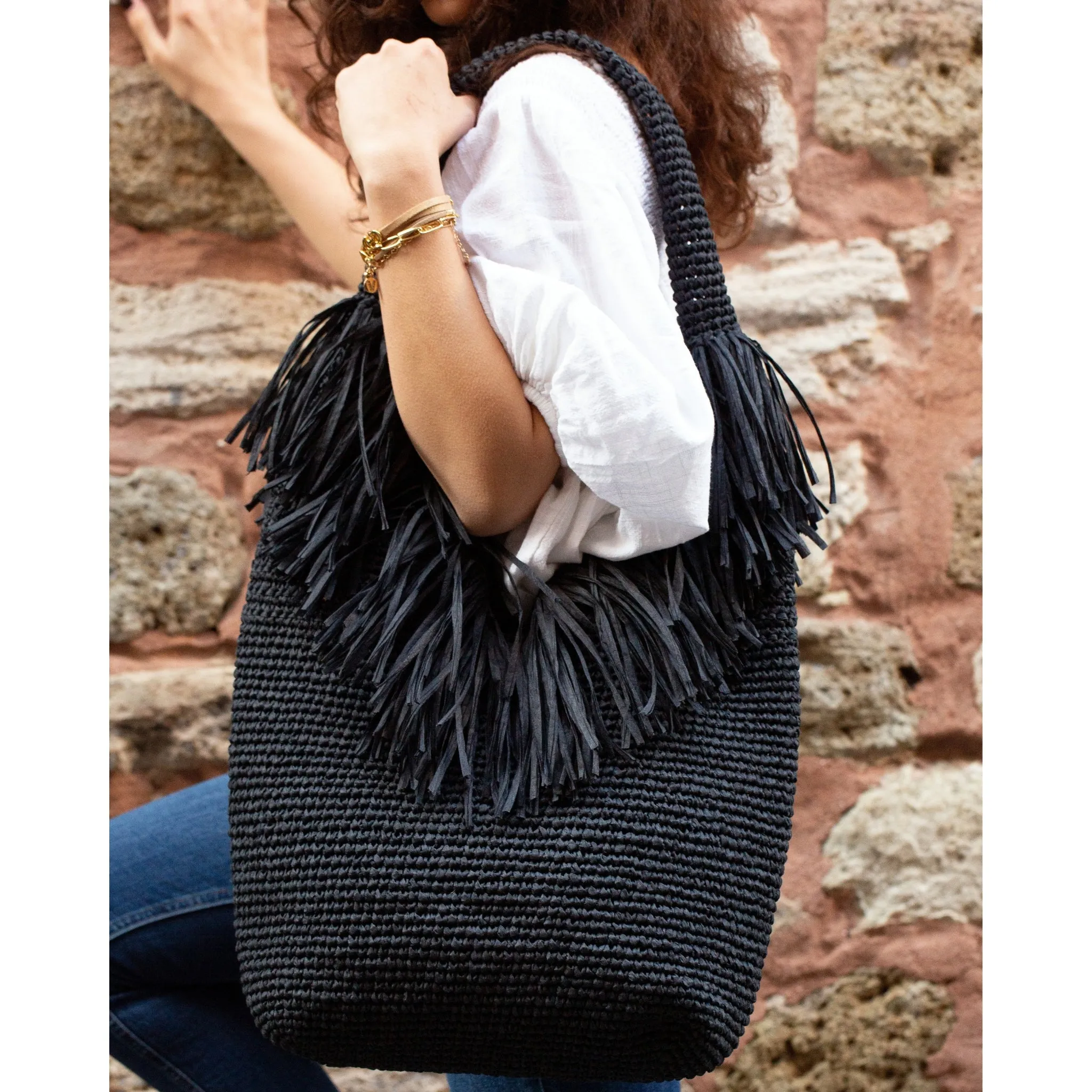 Chic Raffia Beach Bag