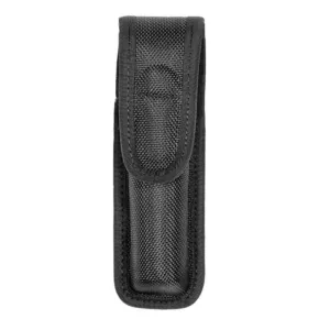 Closed Top Flashlight Case | Velcro Loop Molded Closure | Ballistic Nylon | Black