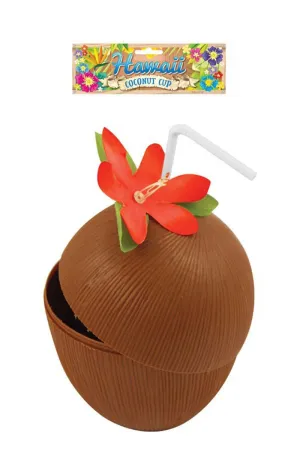 Coconut Cup Flower and Straw