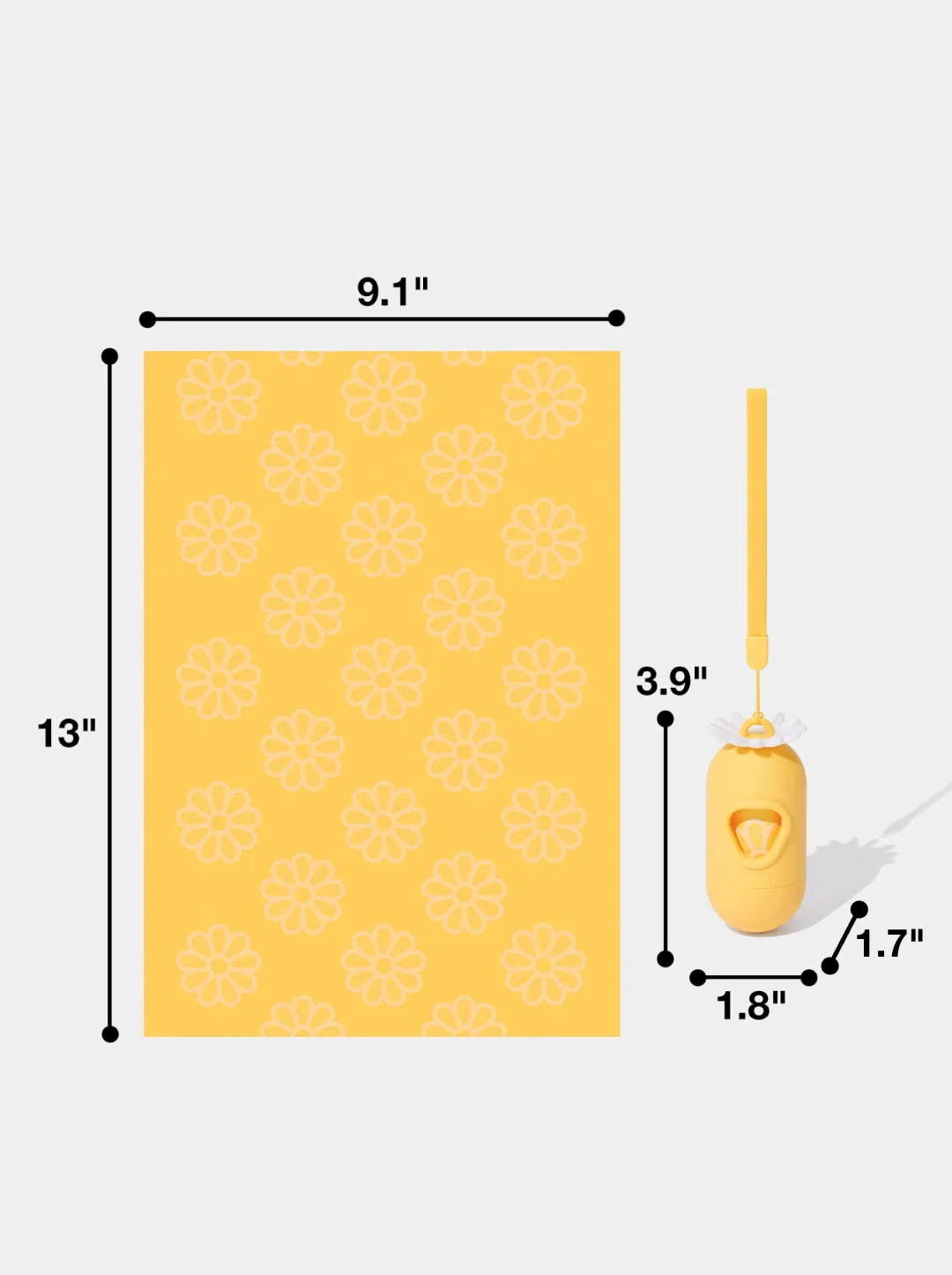 Daisy Pet Poop Bags & Dispenser (1 Dispenser   7 Roll)