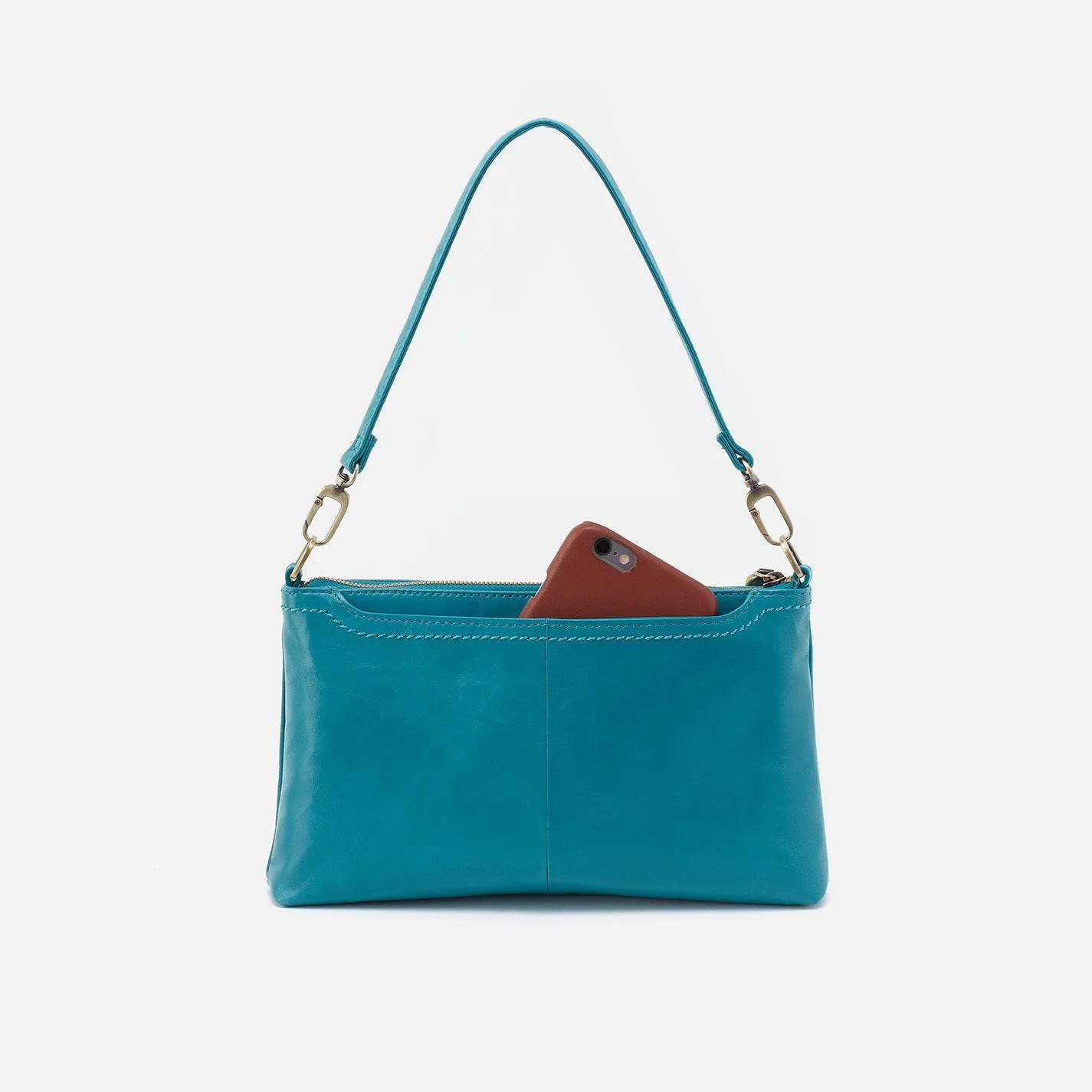 Darcy Crossbody In Polished Leather - Biscayne Blue