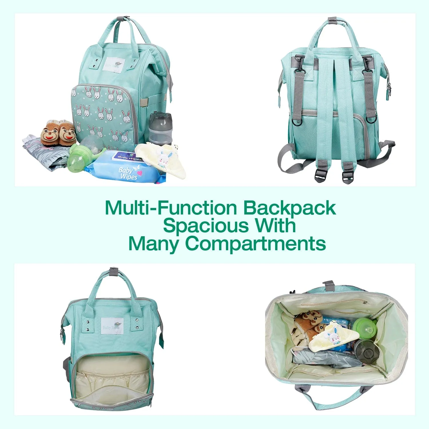 Diaper Bag 
Maternity Backpack Rabbit Green