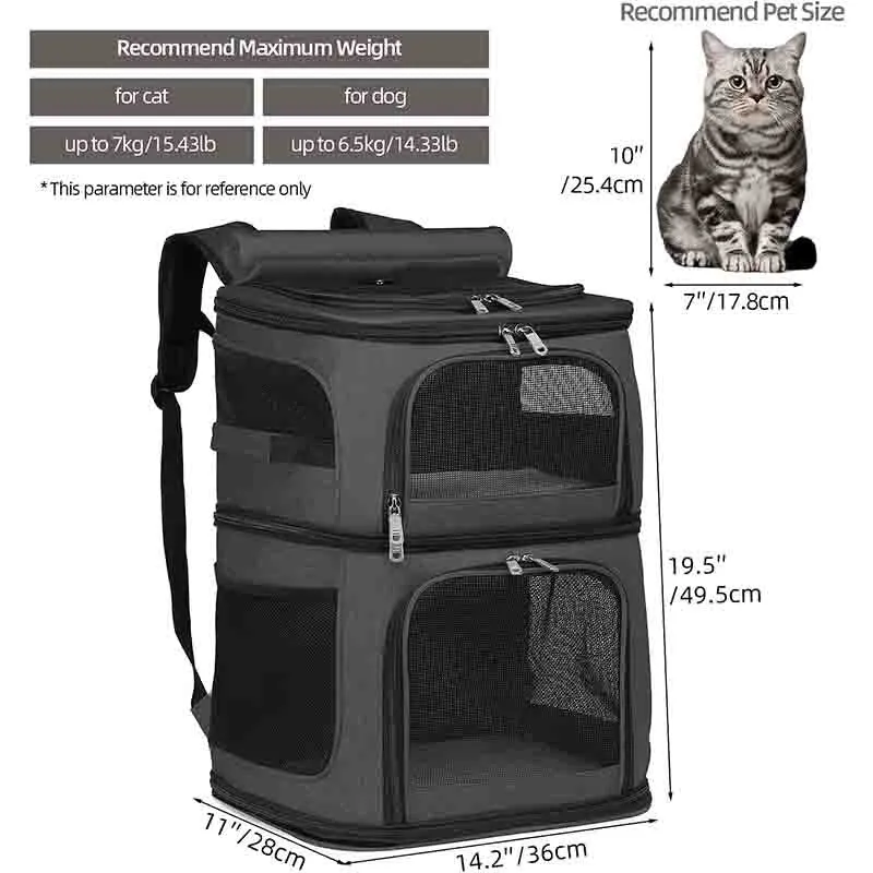 Double Cat Carrier Backpack