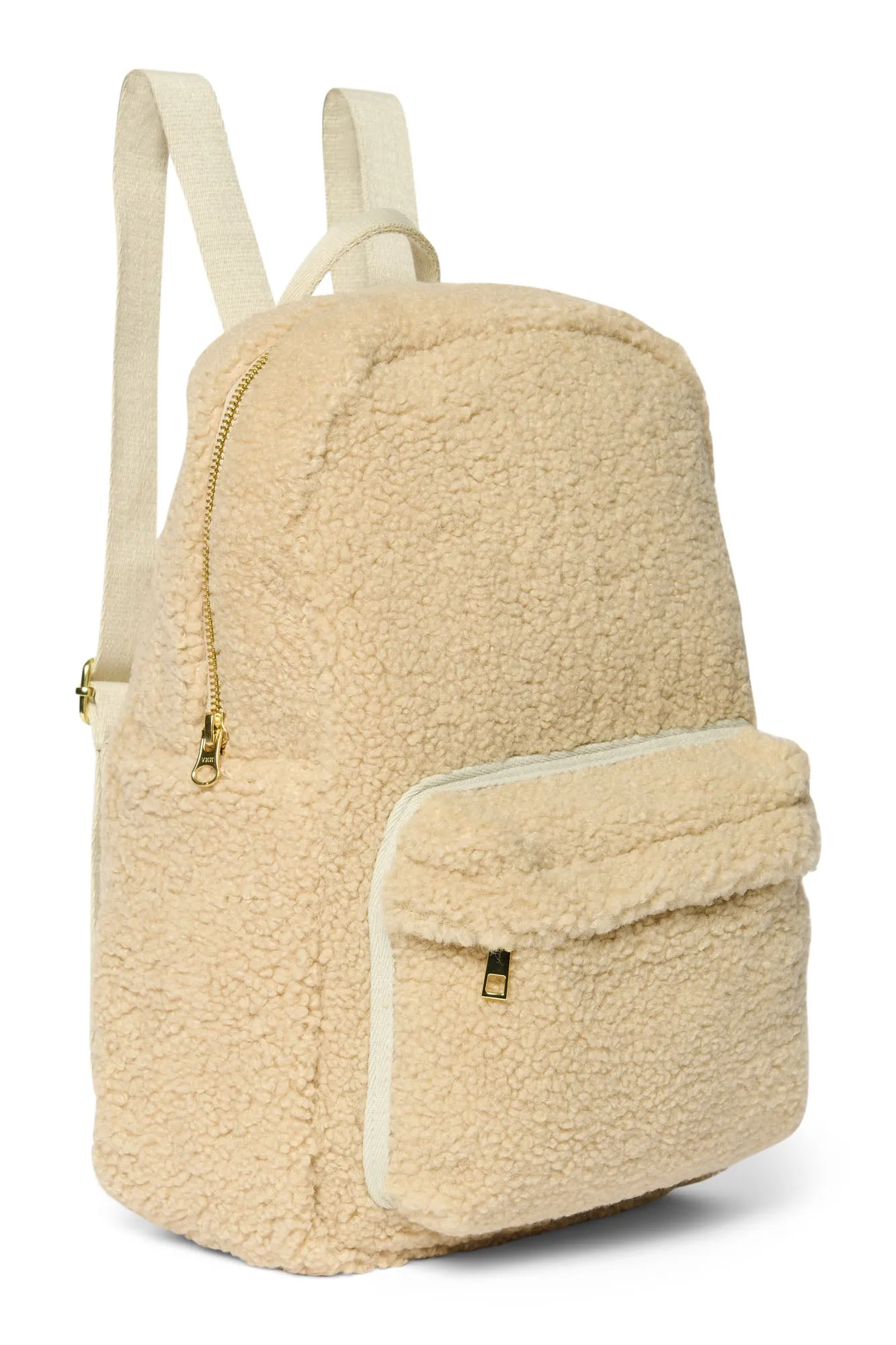 Ecru Teddy MIDI Backpack with Front Pocket