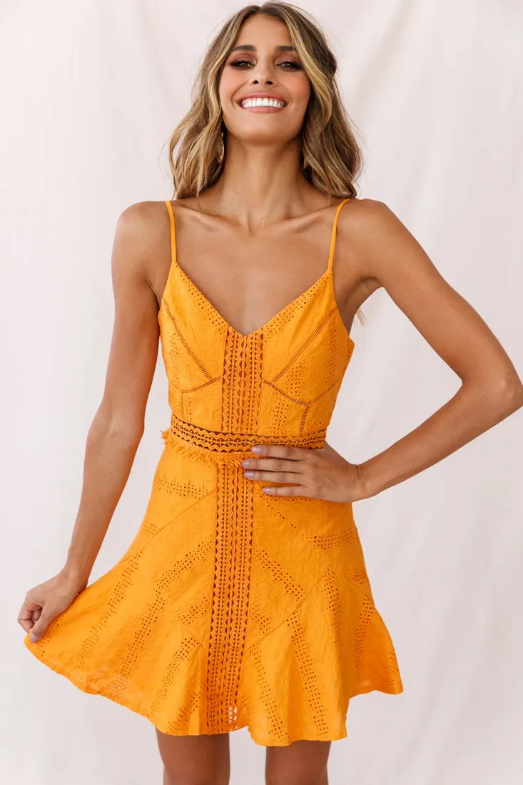 Eugenie Cami Strap Embellished Sun Dress Sunset