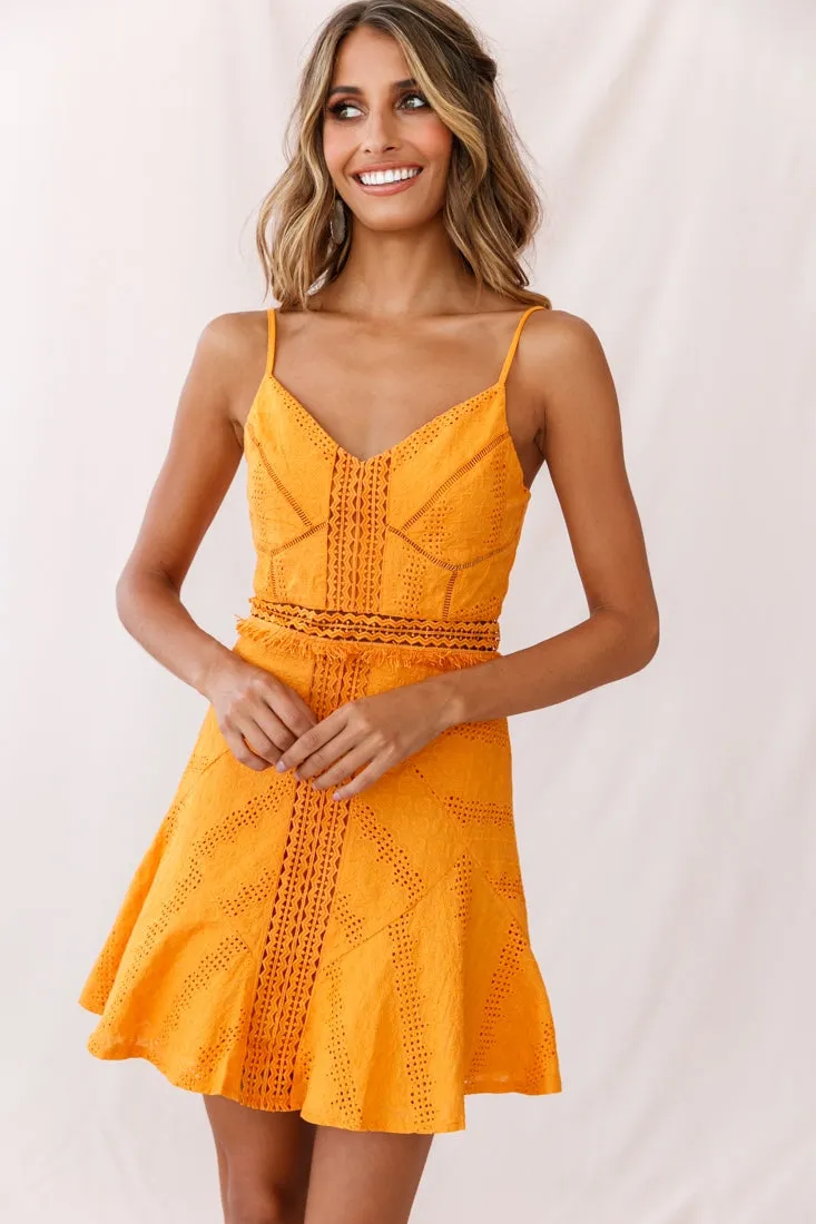 Eugenie Cami Strap Embellished Sun Dress Sunset