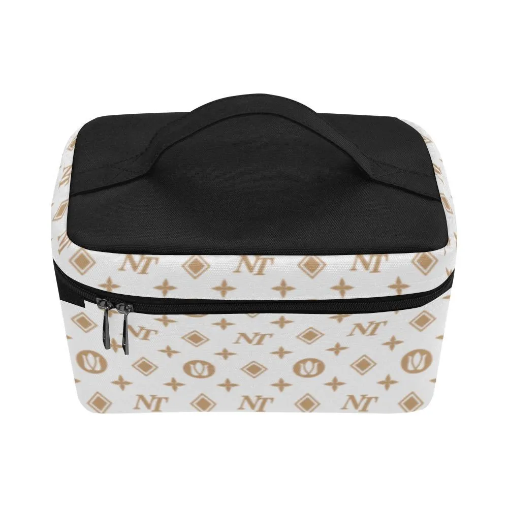 Fancy NT White Cosmetic Bag/Large (Model 1658)