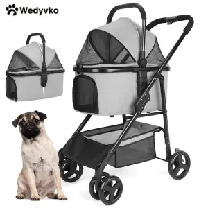 Foldable Pet Stroller & Carrier for Small/Medium Dogs & Cats