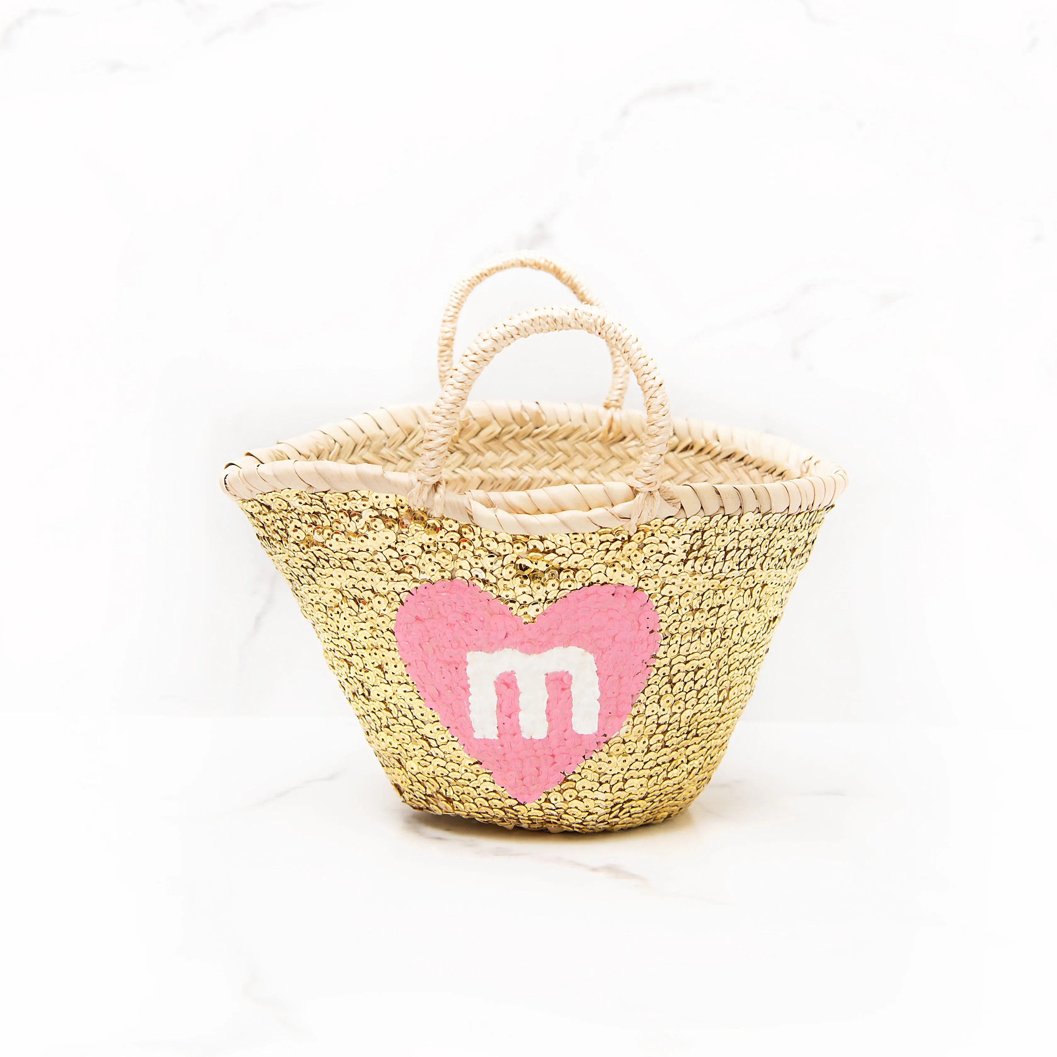 GOLD All-Sequin Beach Bag | Mini