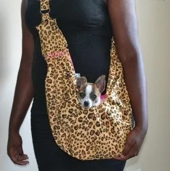 Handmade Tiny Size Pet Sling Carrier , Small Pet Hands Free Holder