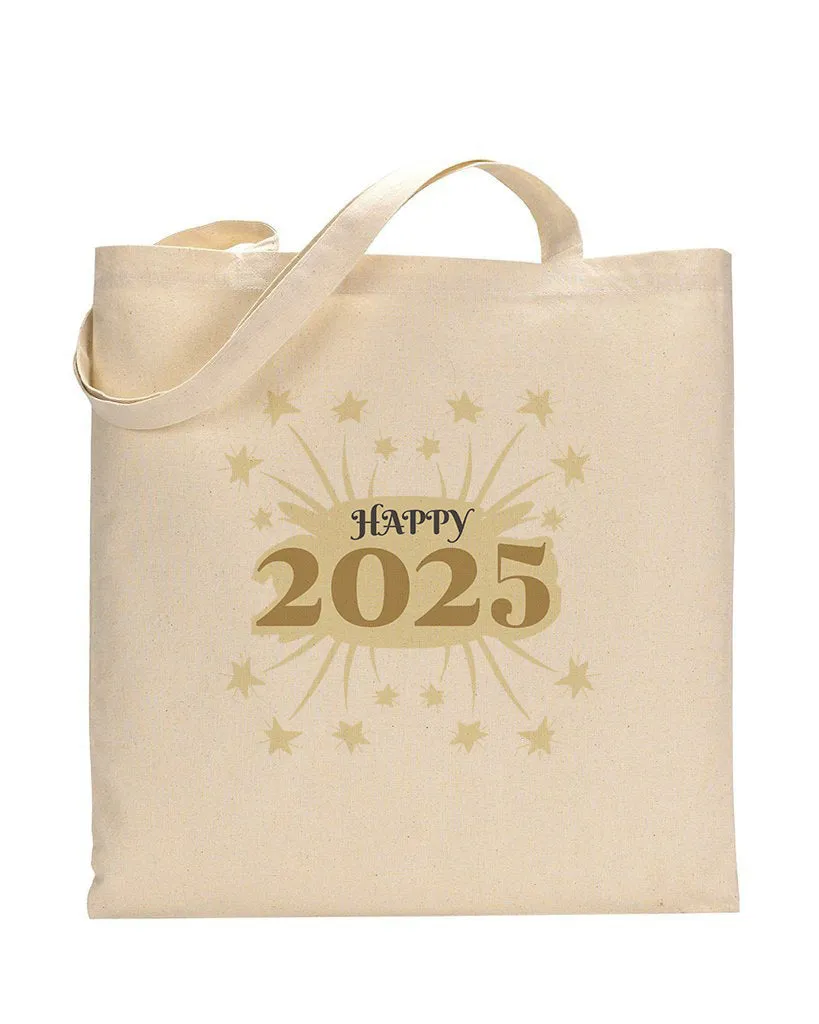 Happy 2025 Tote Bag - New Year's Tote Bags