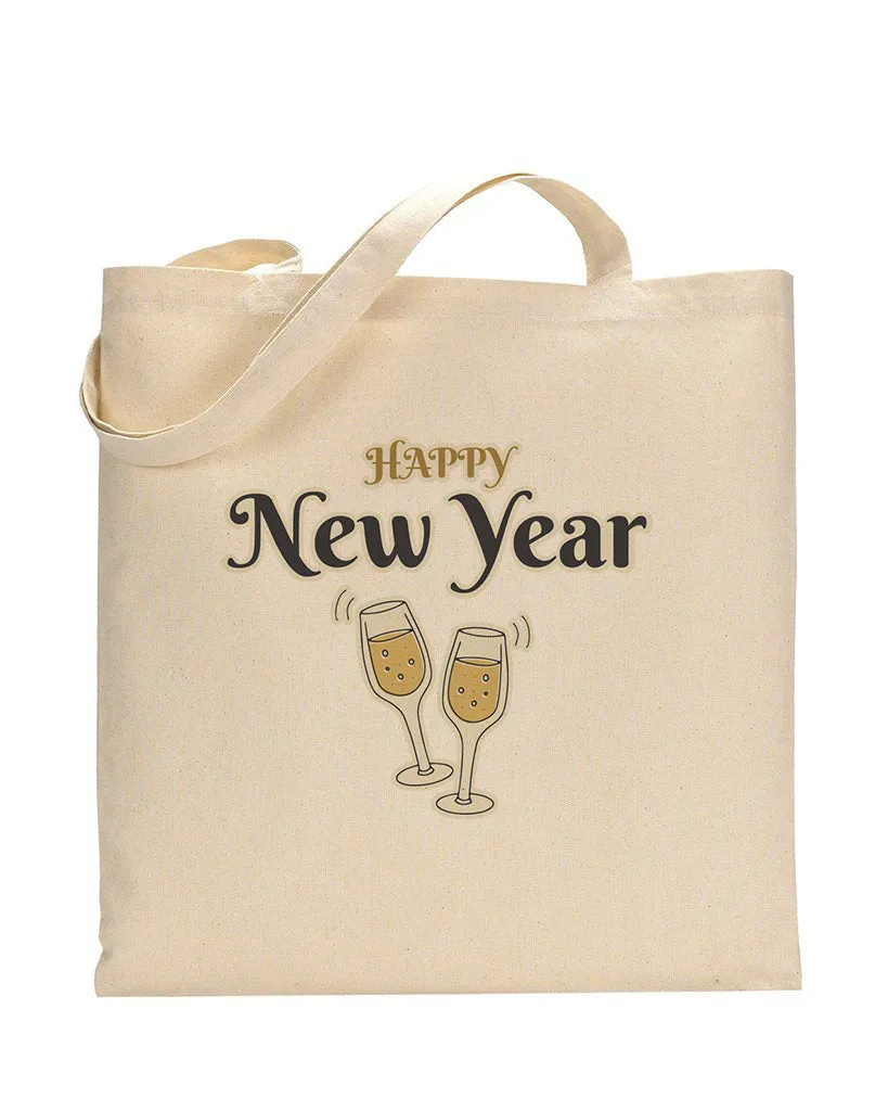 Happy New Year Cheers Tote Bag - New Year's Tote Bags