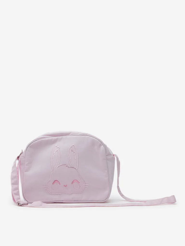 HOP Baby Pink Animal-Printed Cotton Changing Bag