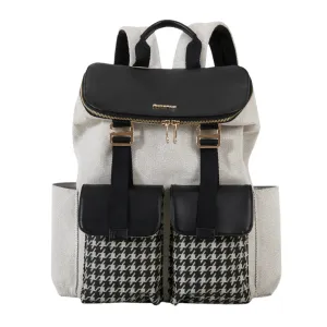 Houndstooth Patch Diaper Bag Backpack