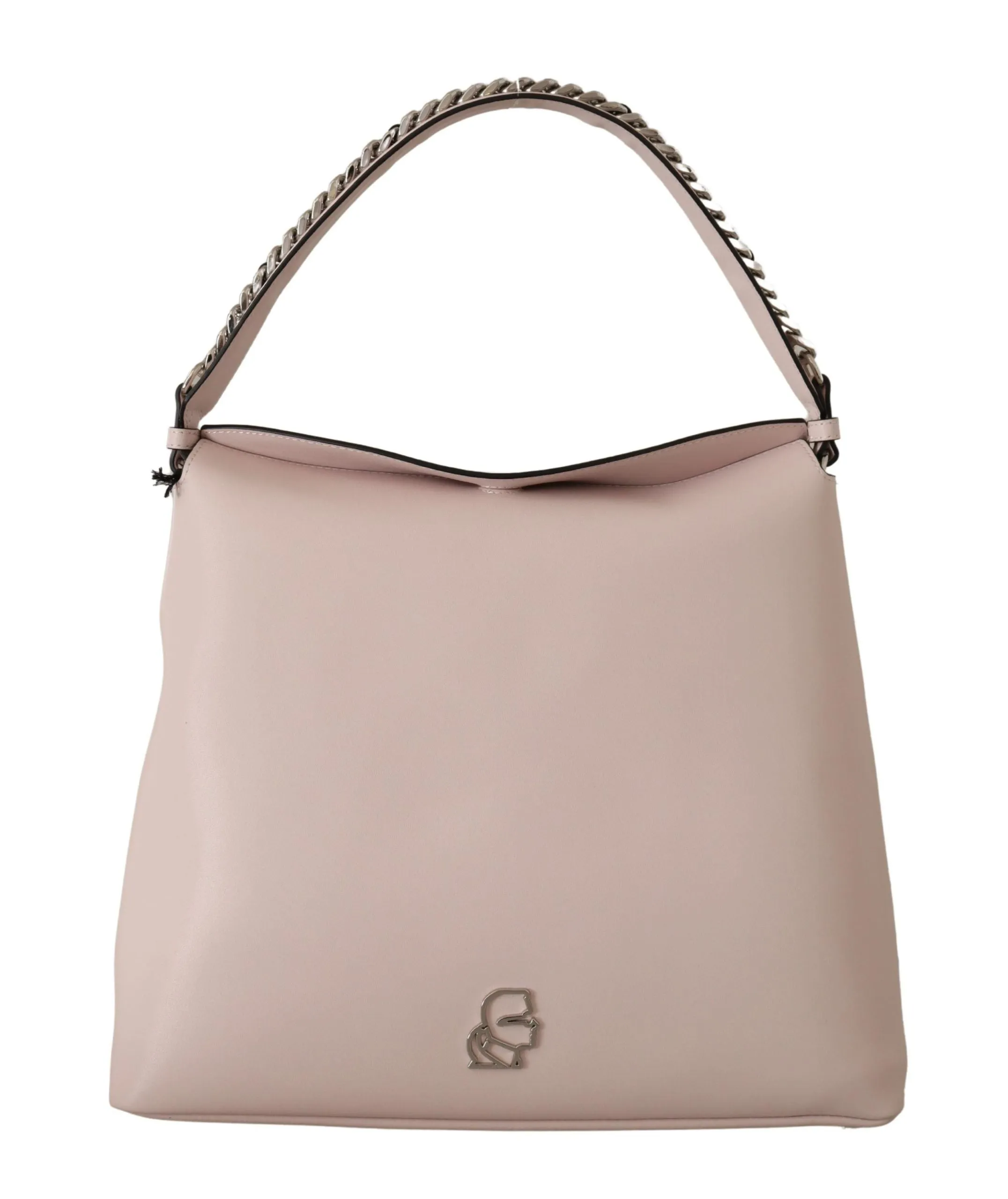 Karl Lagerfeld Elegant Mauve Chalk Leather Shoulder Bag