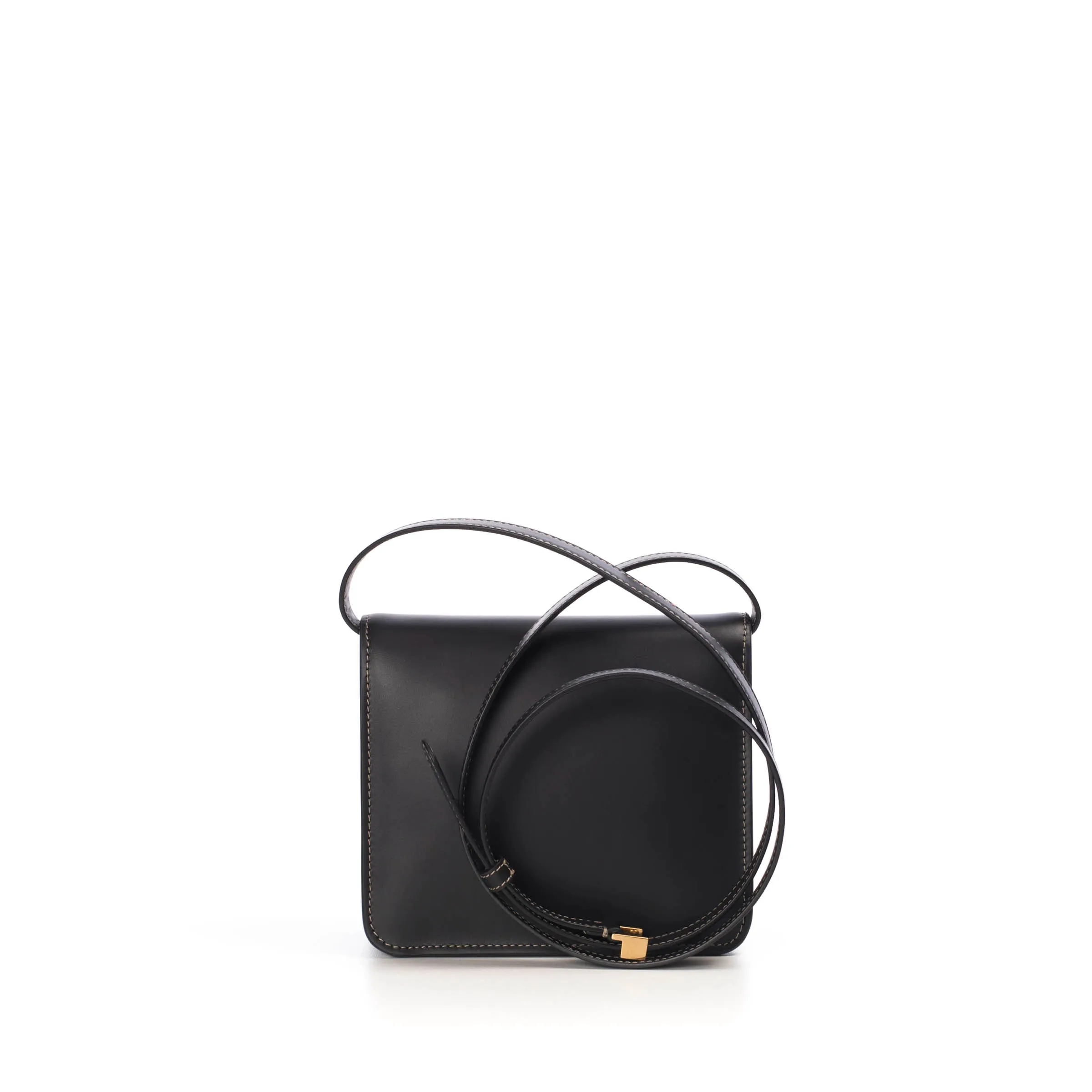 Karligraphy - Small Black Leather Bag with FF Buckle