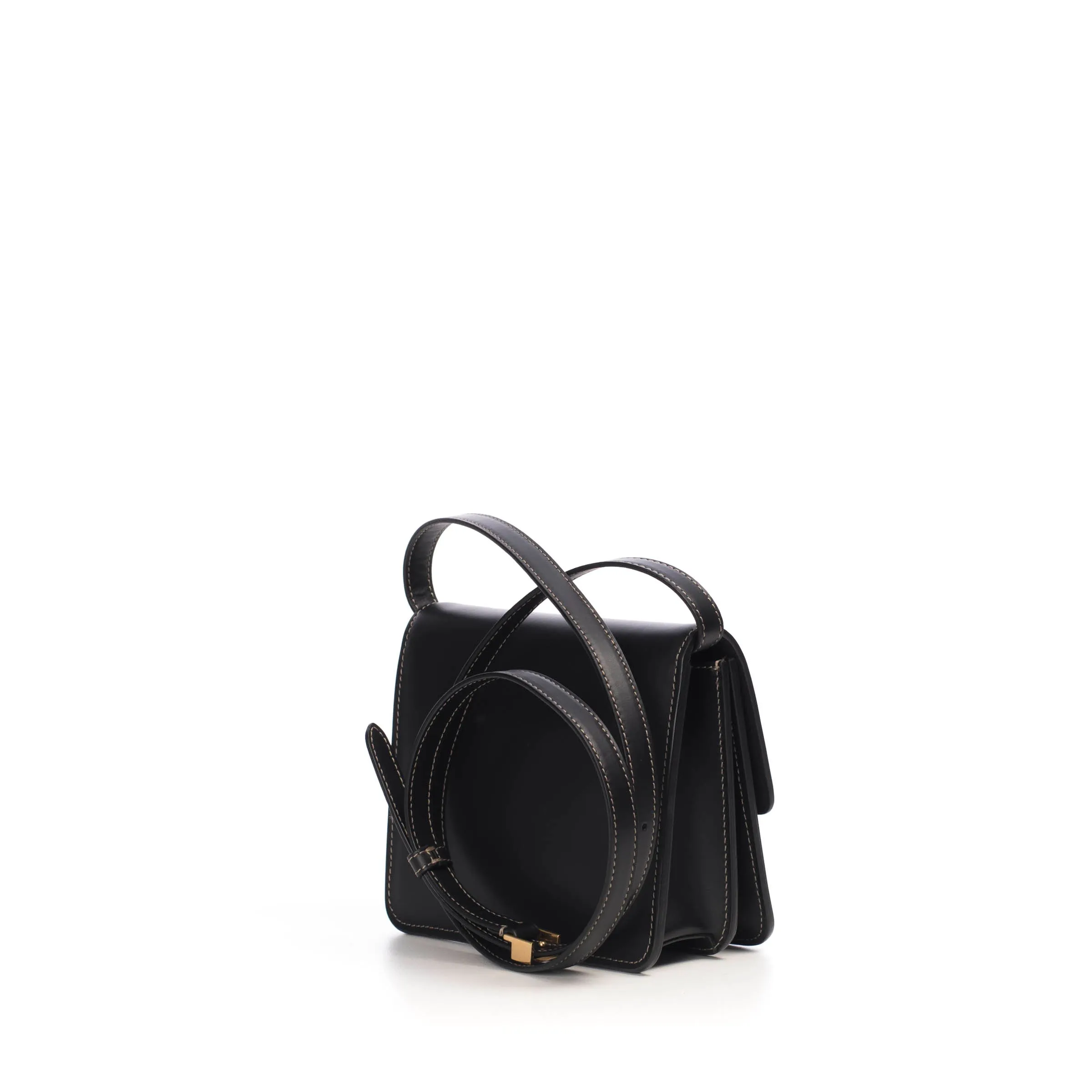 Karligraphy - Small Black Leather Bag with FF Buckle