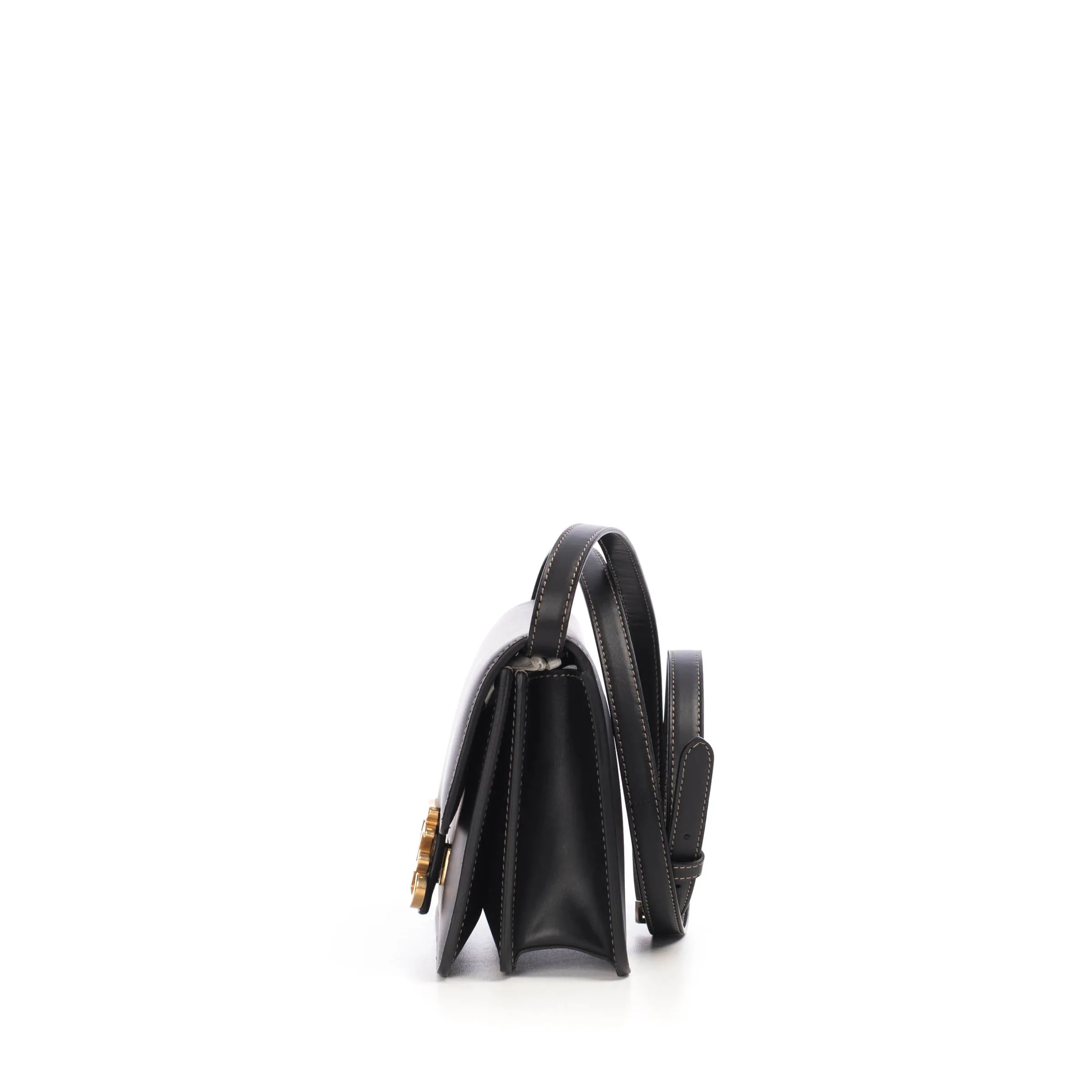 Karligraphy - Small Black Leather Bag with FF Buckle