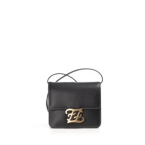 Karligraphy - Small Black Leather Bag with FF Buckle