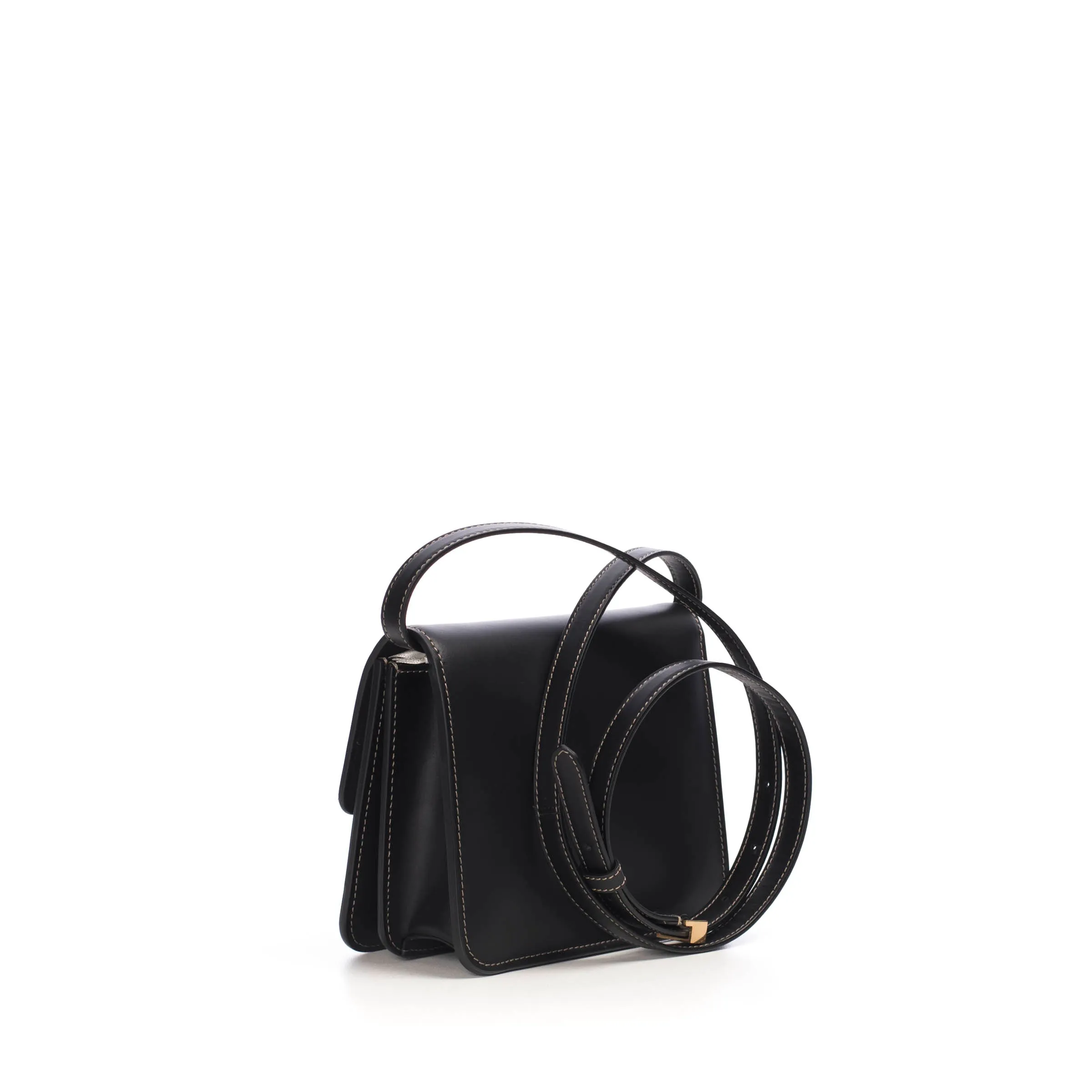 Karligraphy - Small Black Leather Bag with FF Buckle