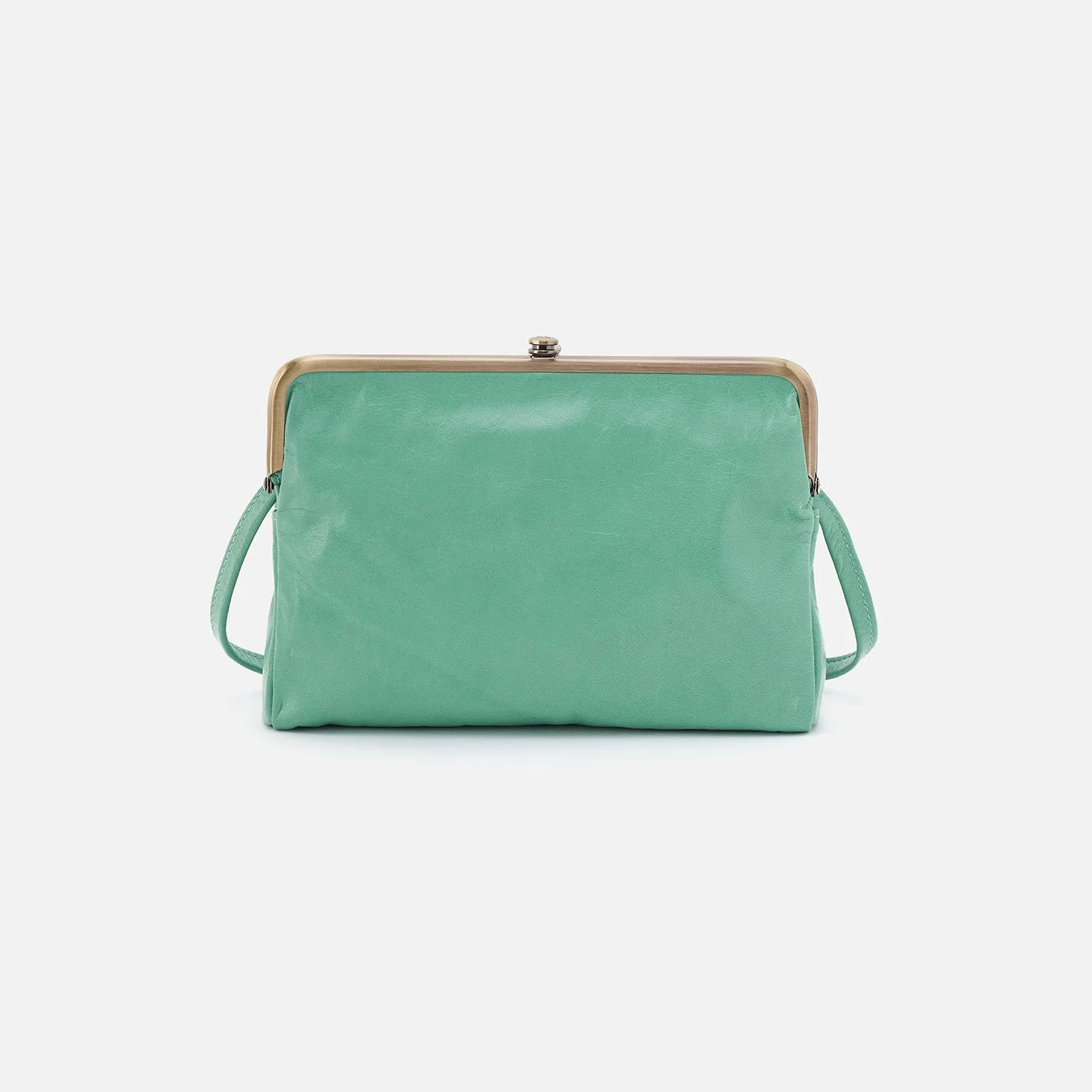 Lauren Crossbody in Polished Leather - Seaglass