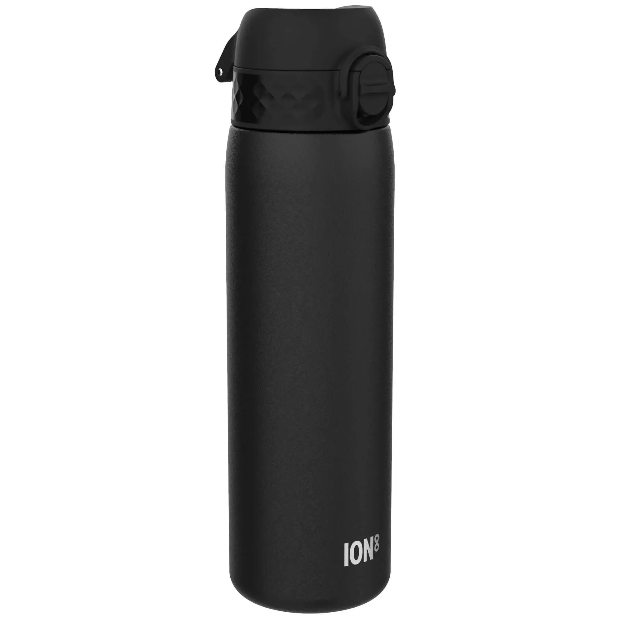 Leak Proof Slim Water Bottle, Stainless Steel, Black, 600ml (20oz)