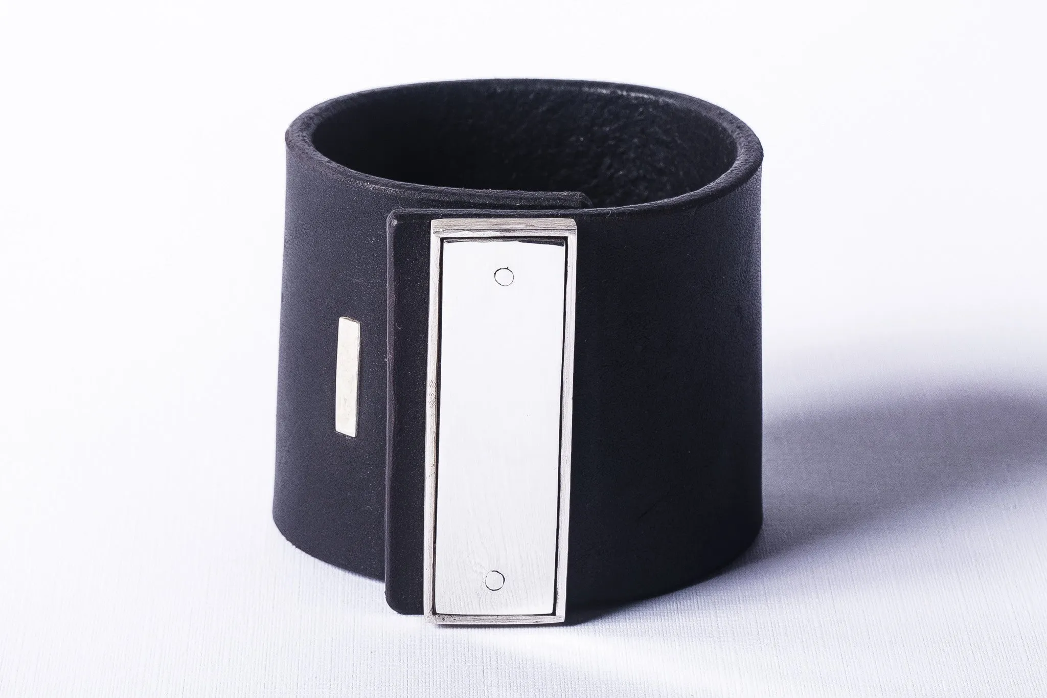 Leather Strap Bracelet (Sistema Bar, 60mm, BLK PA)