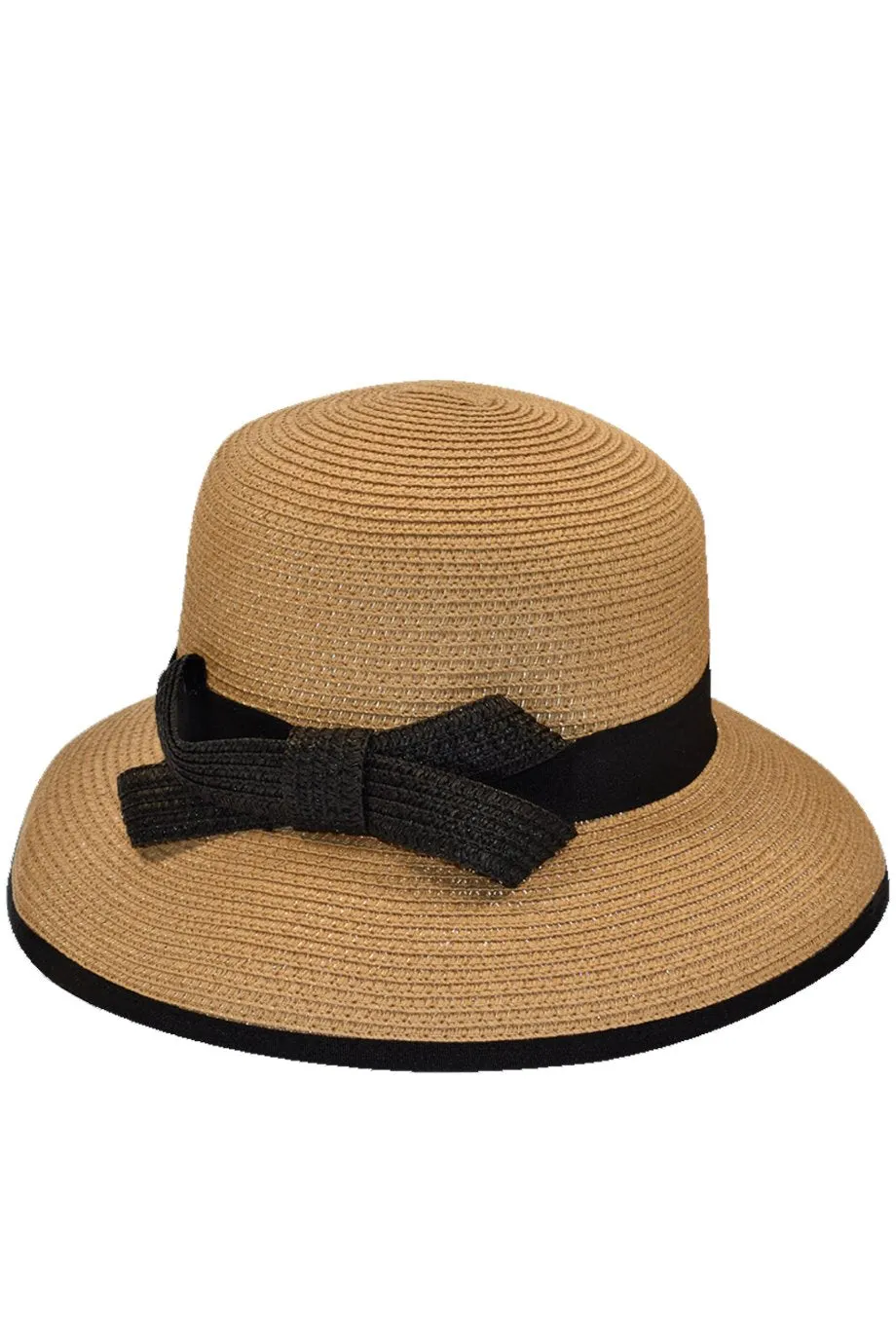 Lepyta Beige Straw Beach Hat with Ribbon