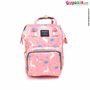 Mother's back pack (diaper bag) comfortable for travelling mothers, premium quality - size(45*33cm) - pink