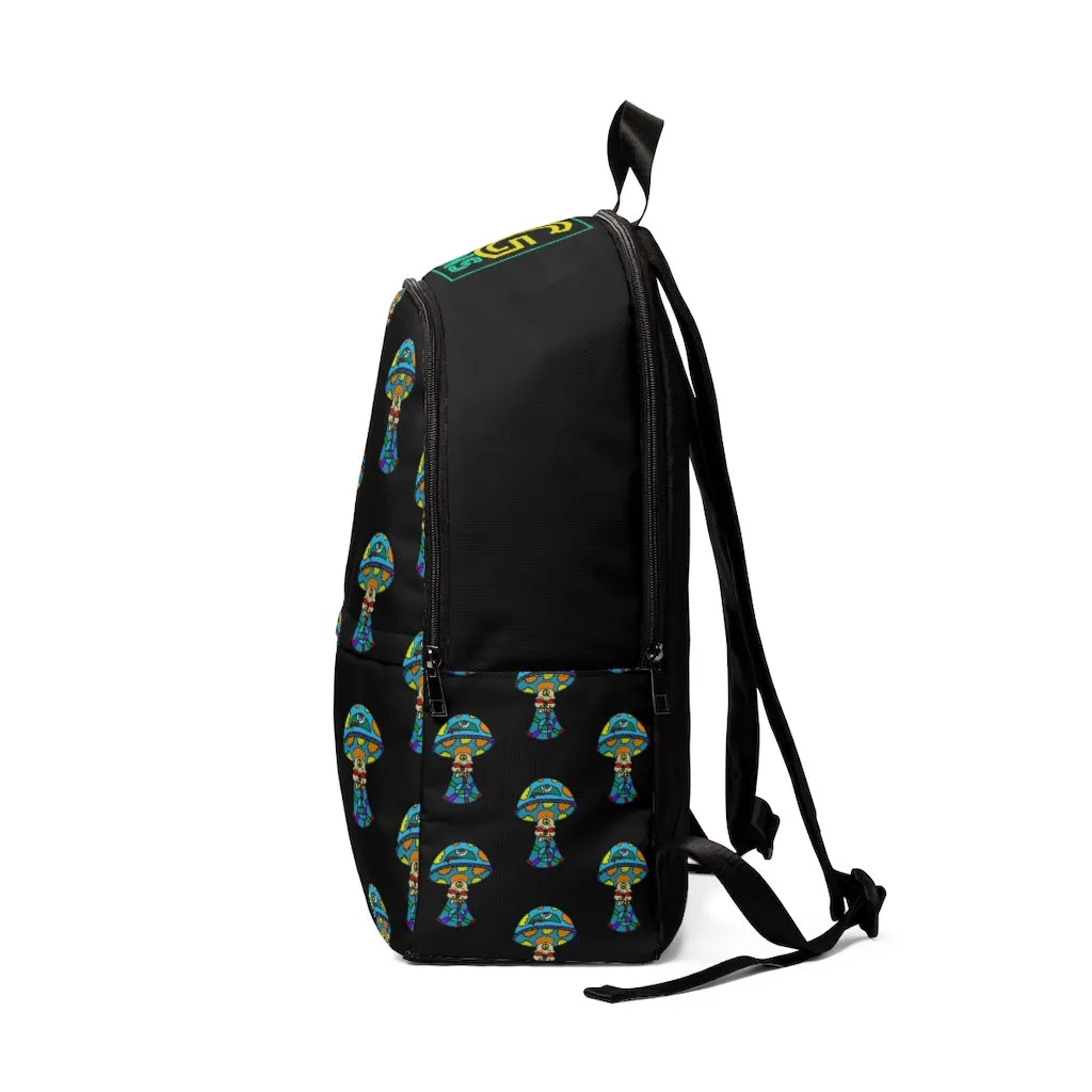 Multicolored Skull Shroom Unisex Fabric Backpack