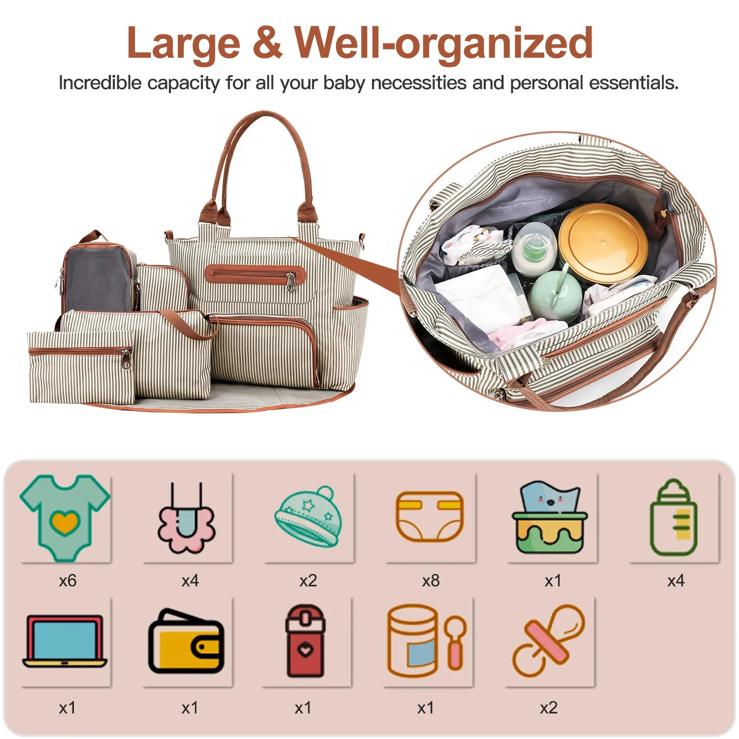 Mummy Handbags Multifunctional Diaper Changing Bags