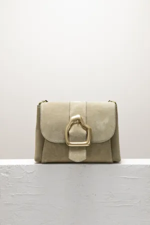 NAMI Lichen Green Suede Shoulder bag