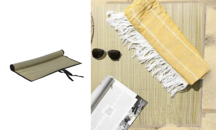 Natural Straw Roll Up Mat