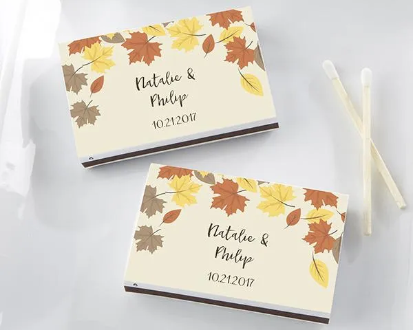 Personalized White Matchboxes - Beach (Set of 50)