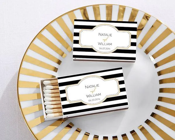 Personalized White Matchboxes - Beach (Set of 50)