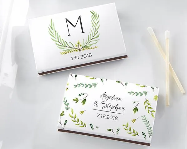 Personalized White Matchboxes - Beach (Set of 50)