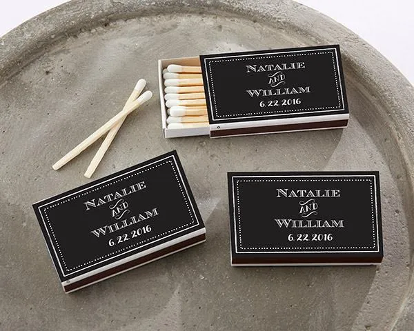 Personalized White Matchboxes - Beach (Set of 50)