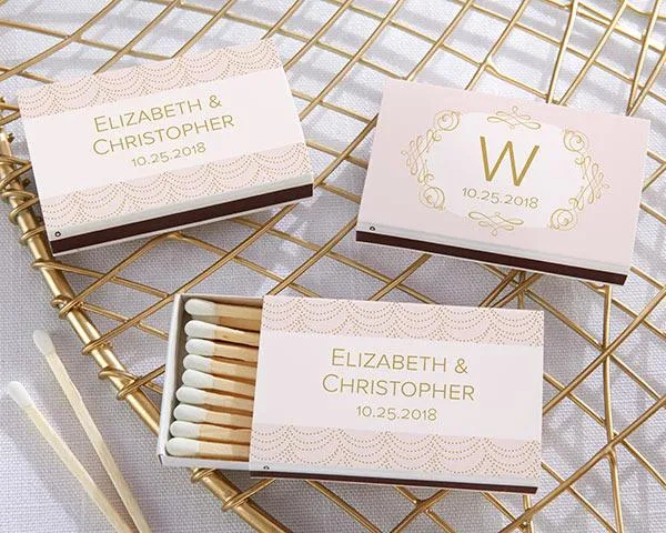 Personalized White Matchboxes - Beach (Set of 50)